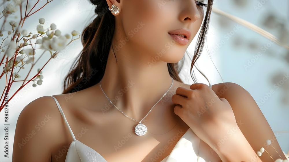 Shimmering Minimal Diamond Necklace Set